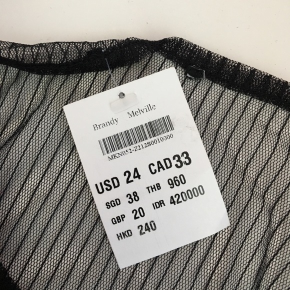 brandy melville sheer mesh top - Picture 2 of 2